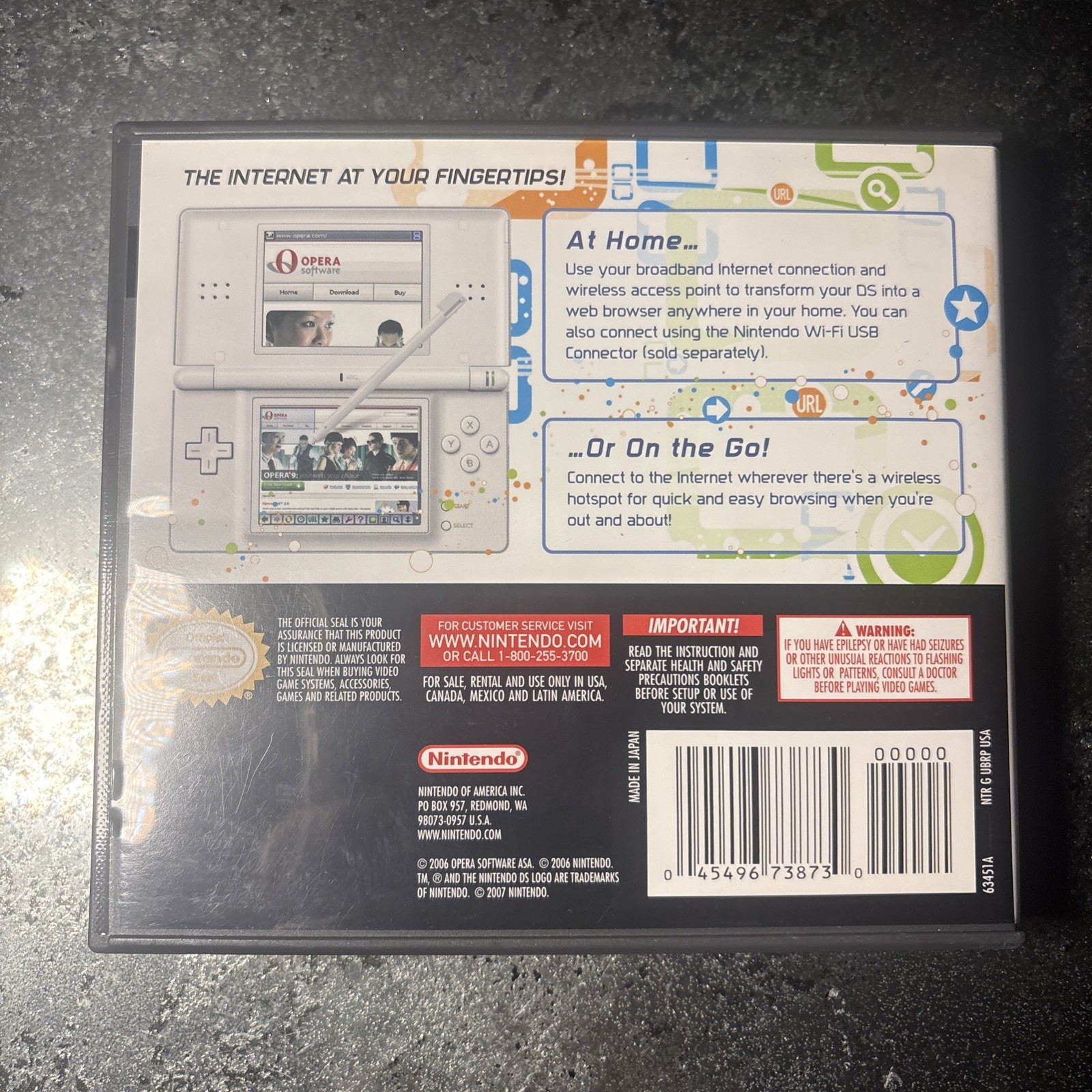 Nintendo DS Browser (Nintendo DS, 2007) – Cartridge, Manual, & Case
