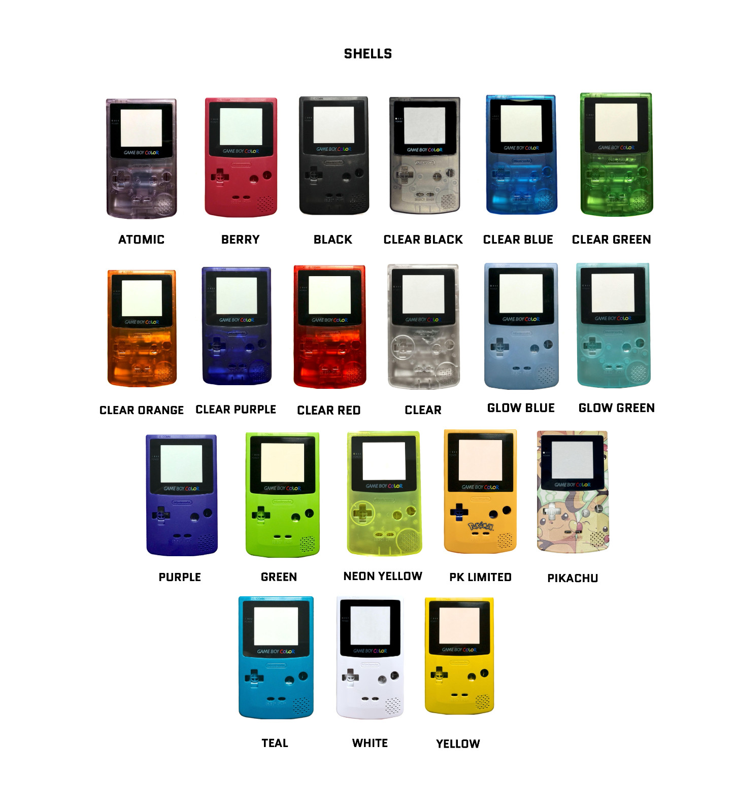 Nintendo Game Boy Color GBC System Console – Refurbished – USB-C Battery