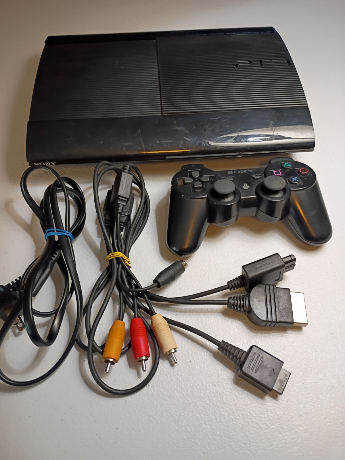 Sony PS3 Super Slim CECH-4301C 500GB Console 1 Controller No Charger Cable
