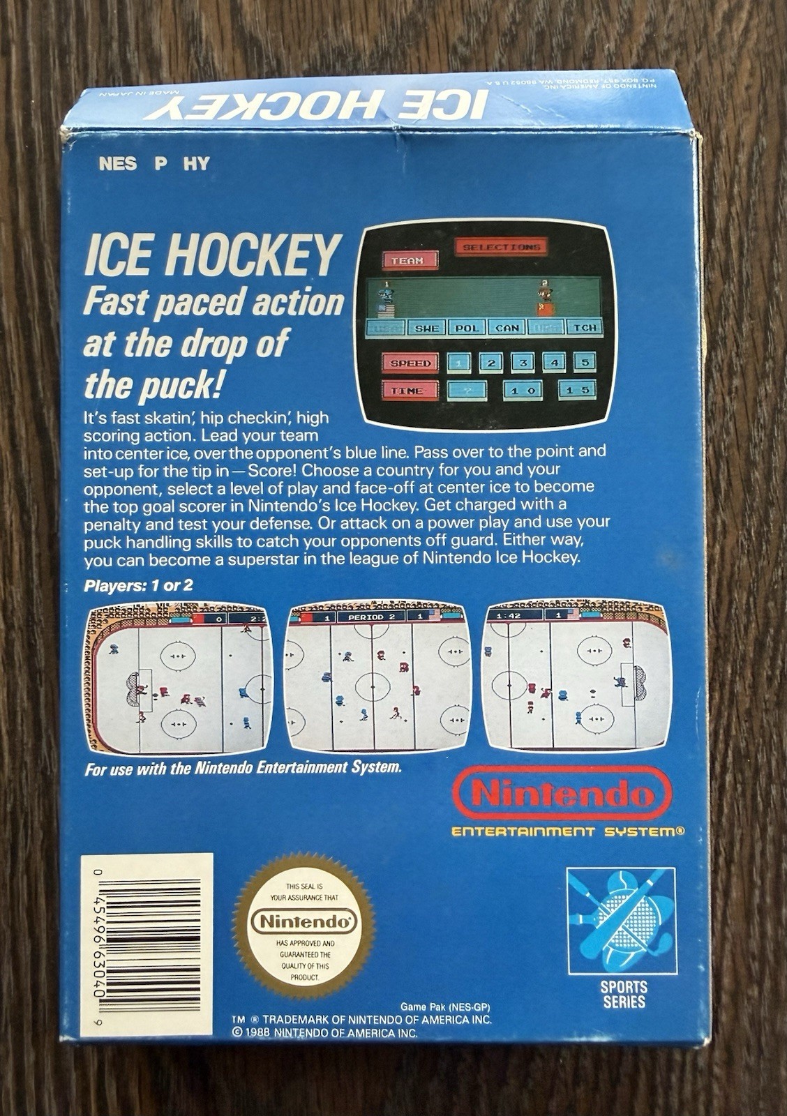 Ice Hockey BOX & FOAM ONLY (Nintendo, NES 1988) Combine Shipping on Multiple