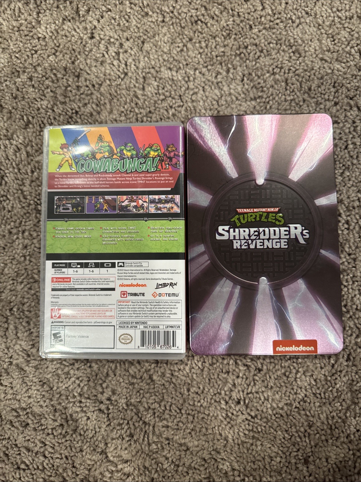 TMNT Shredder’s Revenge LRG VHS Edition — No Game — Read Details