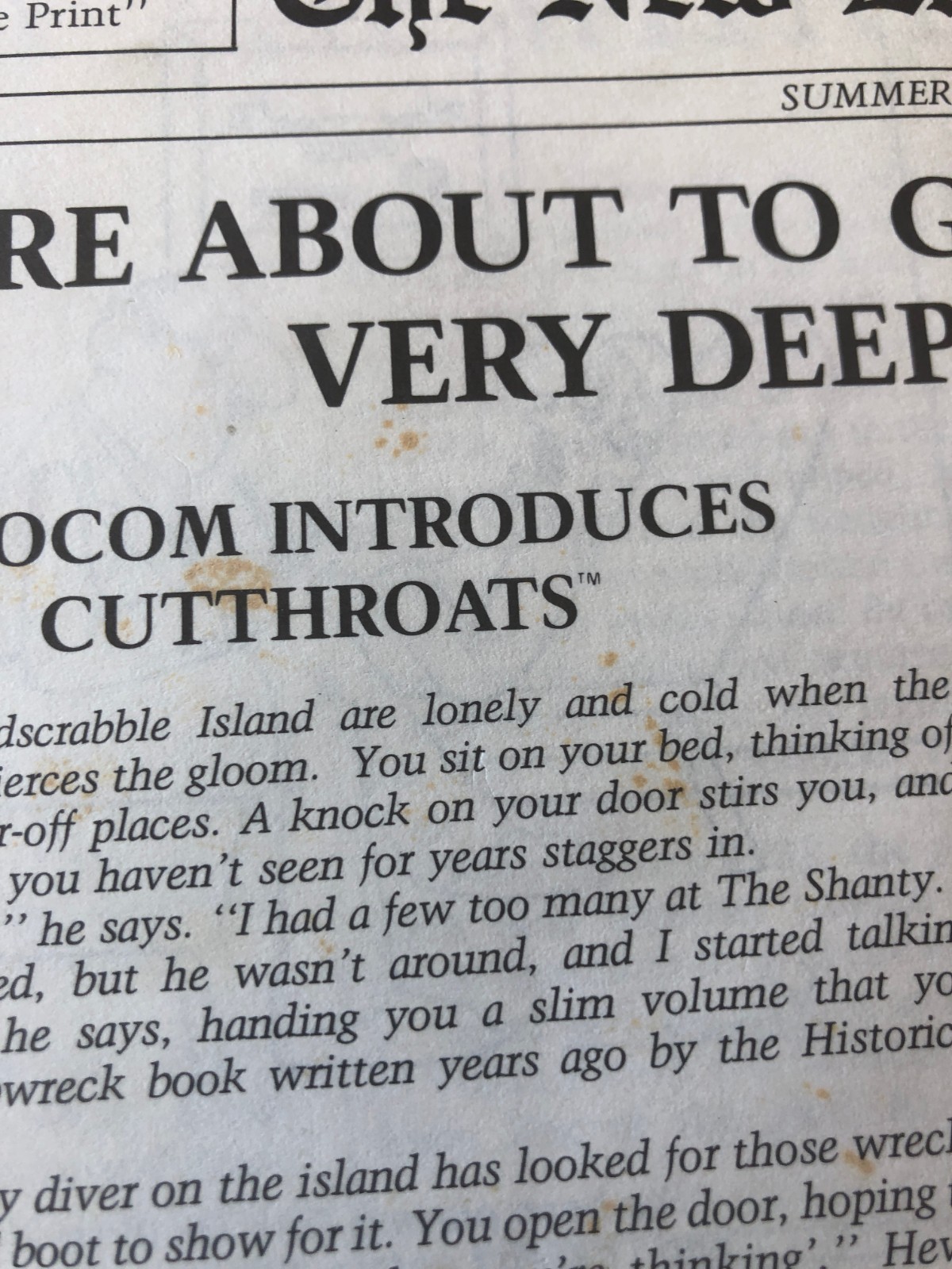 Vintage New Zork Times Infocom Newsletter Lot – Original 1980s interactive fic.