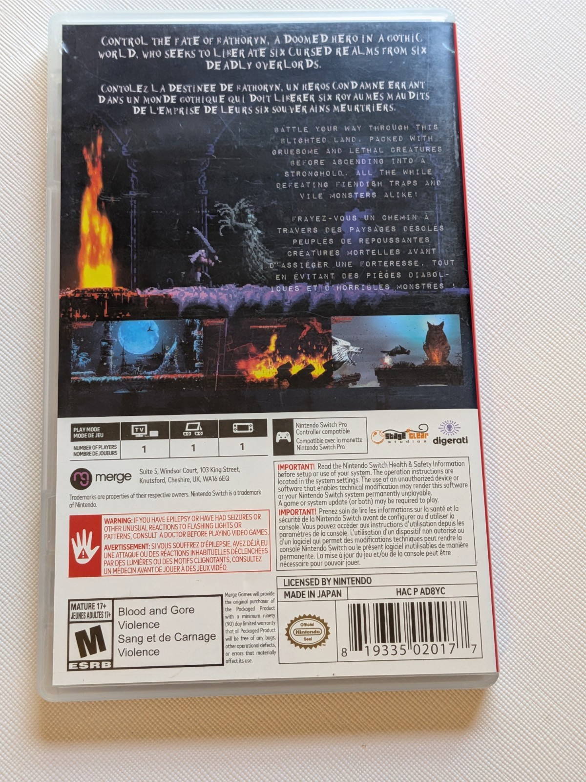 Slain: Back from Hell (Nintendo Switch, 2018) Game + Case – Authentic – Tested