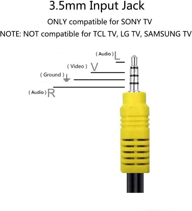 Versatile 3 RCA to 3.5mm Sony AV Adapter – Connect Game Consoles & More