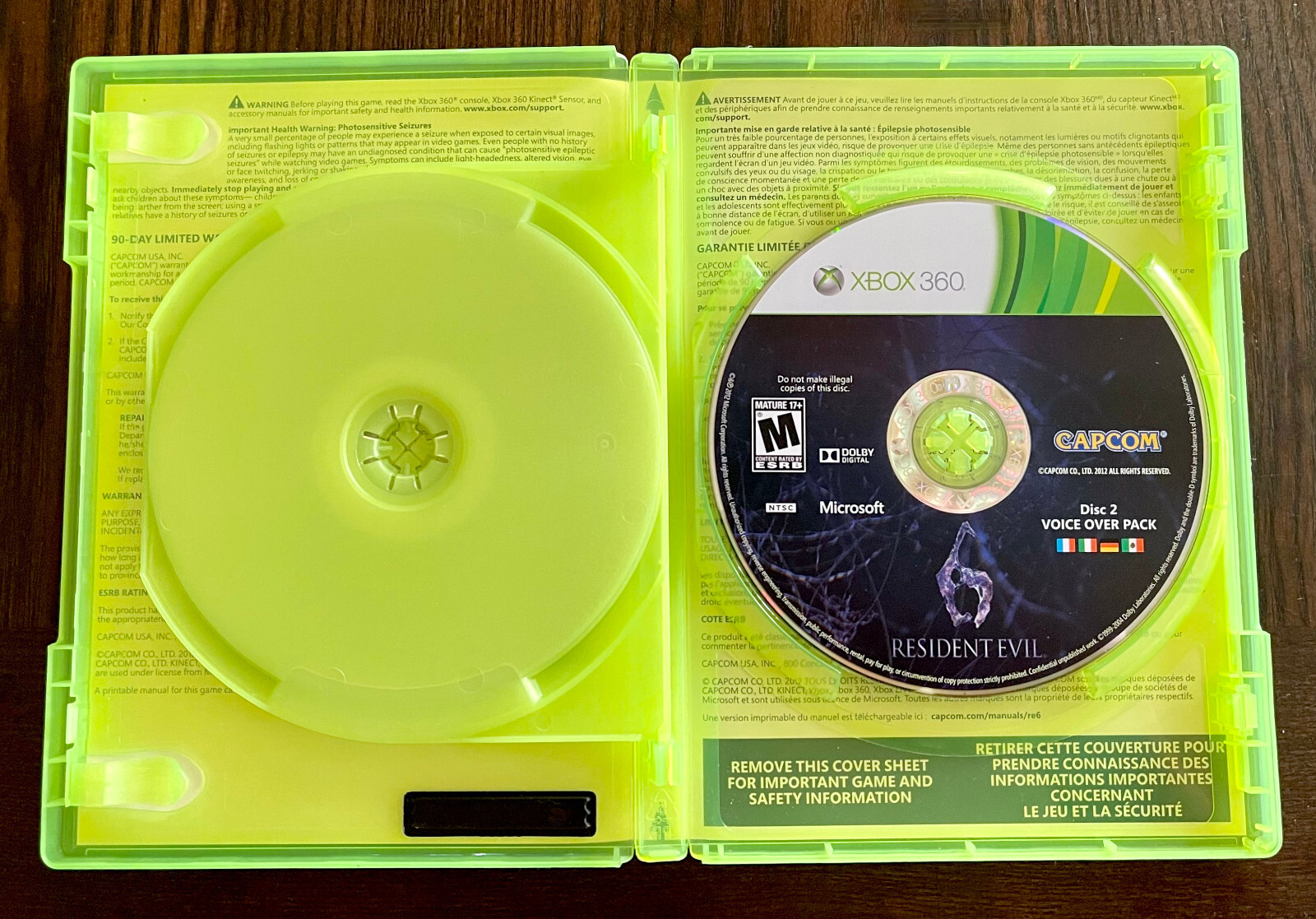 Resident Evil 6 (Xbox 360) Capcom 1st Release Edition (U.S) 2 Disc Set EXCELLENT