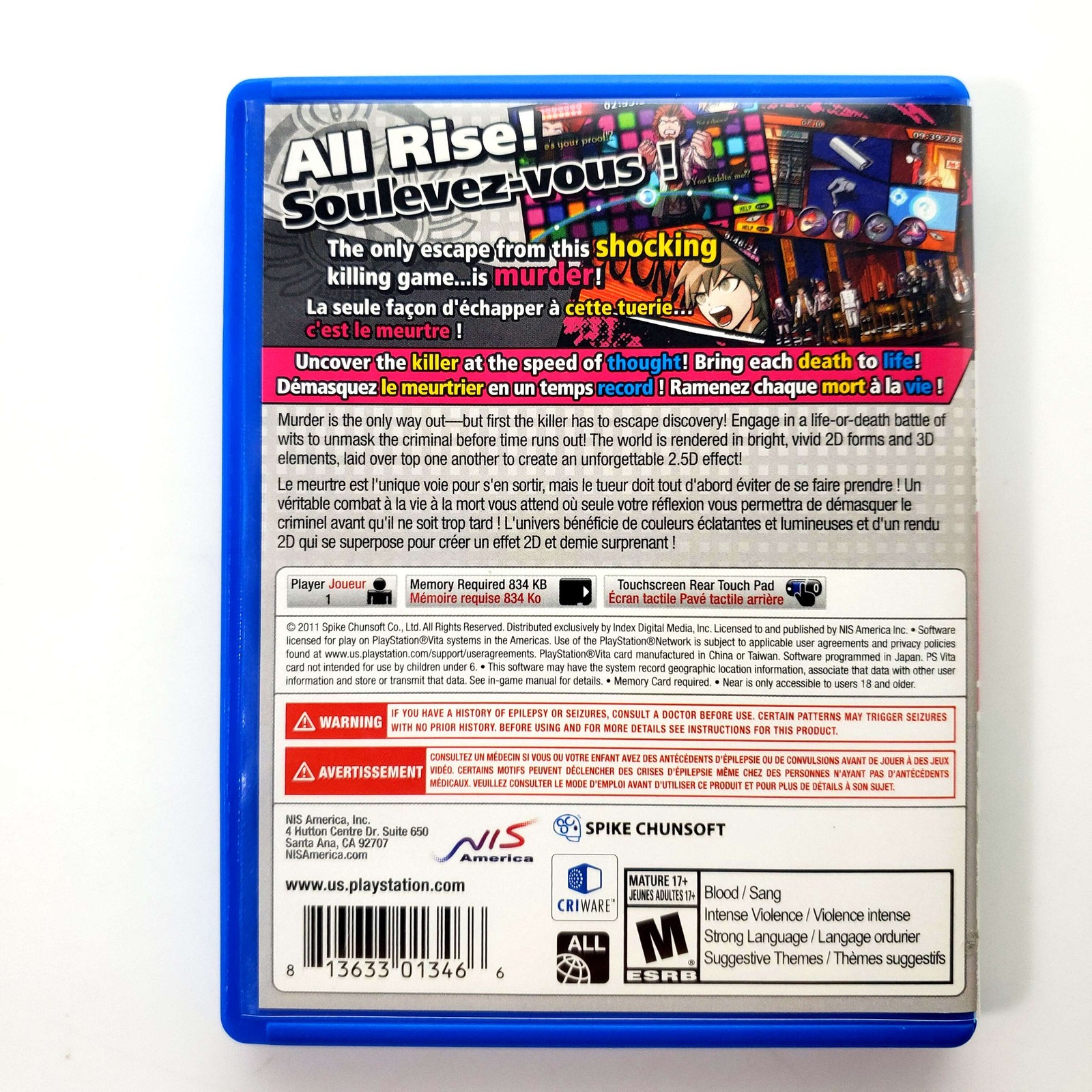 DanganRonpa Trigger Happy Havoc – Sony Playstation Vita PSV Tested Authentic