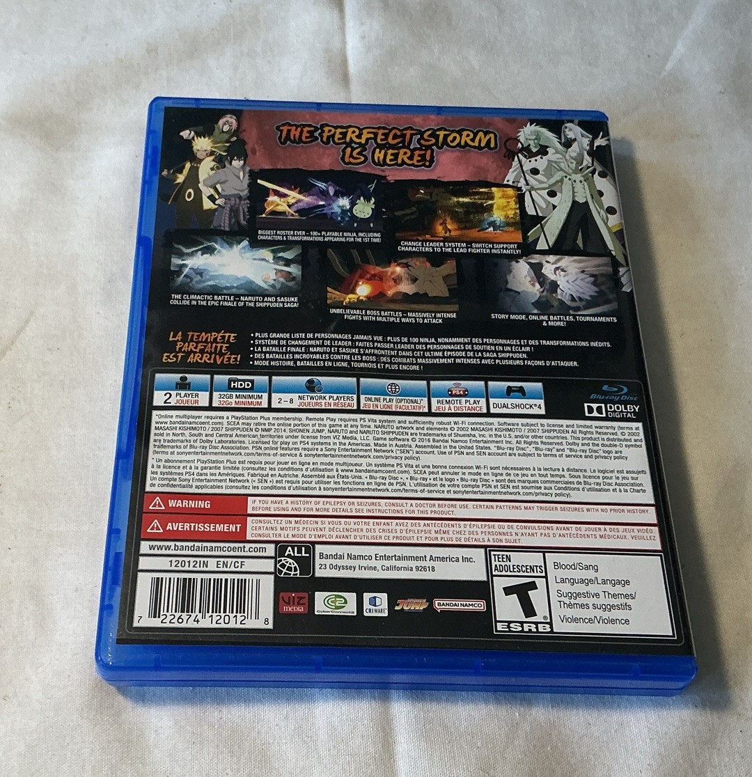 4 Play Station 4 Video Games.madden 20,modern Warfair,naruto Storm ,mind Craft.