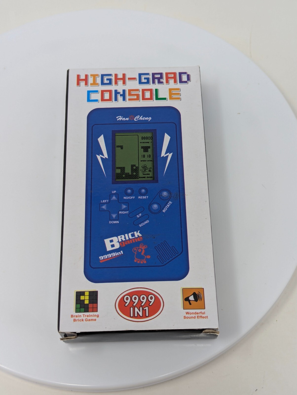New Han Cheng 9999 in 1 Video Games Console Yellow Brick Game Puzzle Handheld