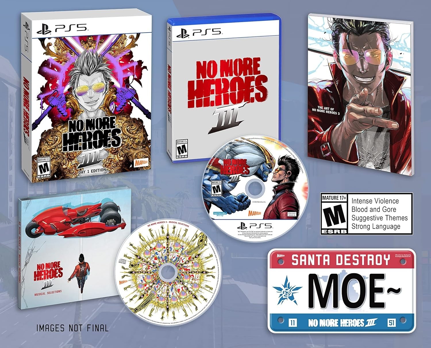 No More Heroes 3 Day 1 Edition PS5 Factory Sealed New Limited Edition