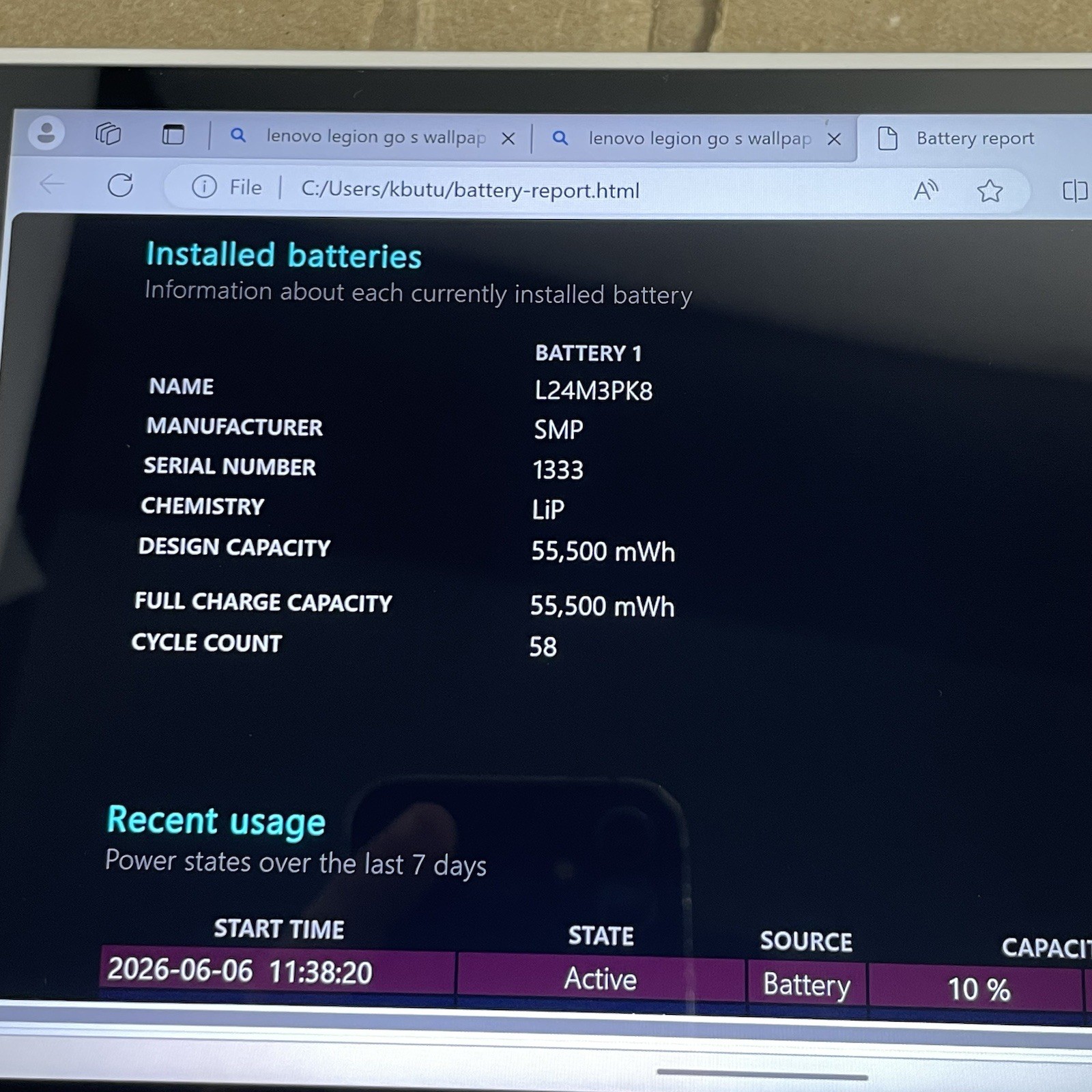 Lenovo Legion Go S Z1 Extreme 32GB Ram White. (Windows OS) No Charger. READ