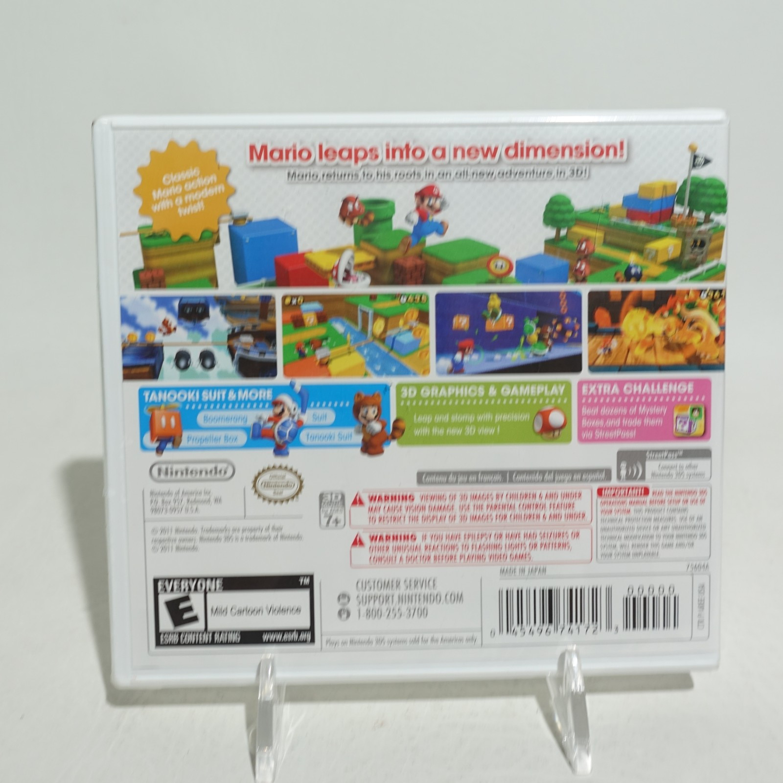 Super Mario 3D Land (Nintendo 3DS, 2011) White Case US Print NEW Factory Sealed