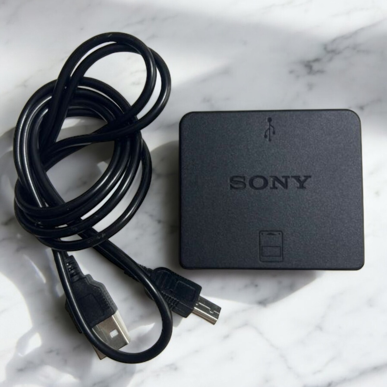 Sony PS3 Memory Card Adapter CECHZM1 PS2 Data Transfer With USB cable Used