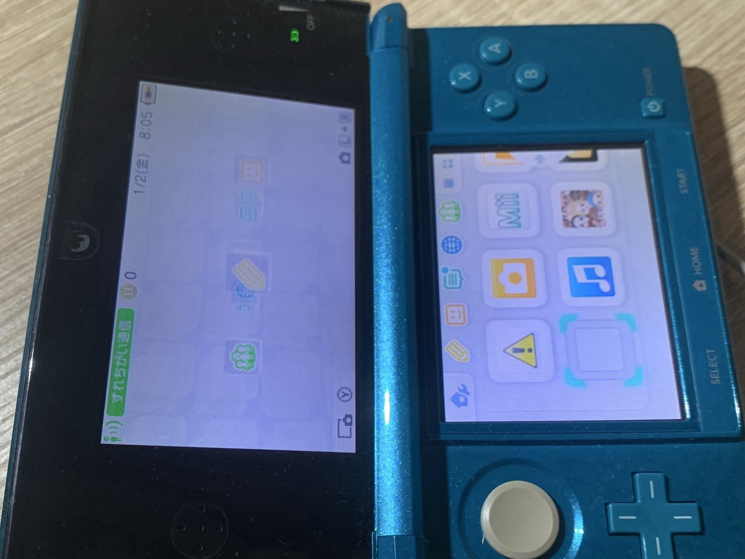 1405 Nintendo 3DS Aqua Blue Good TESTED