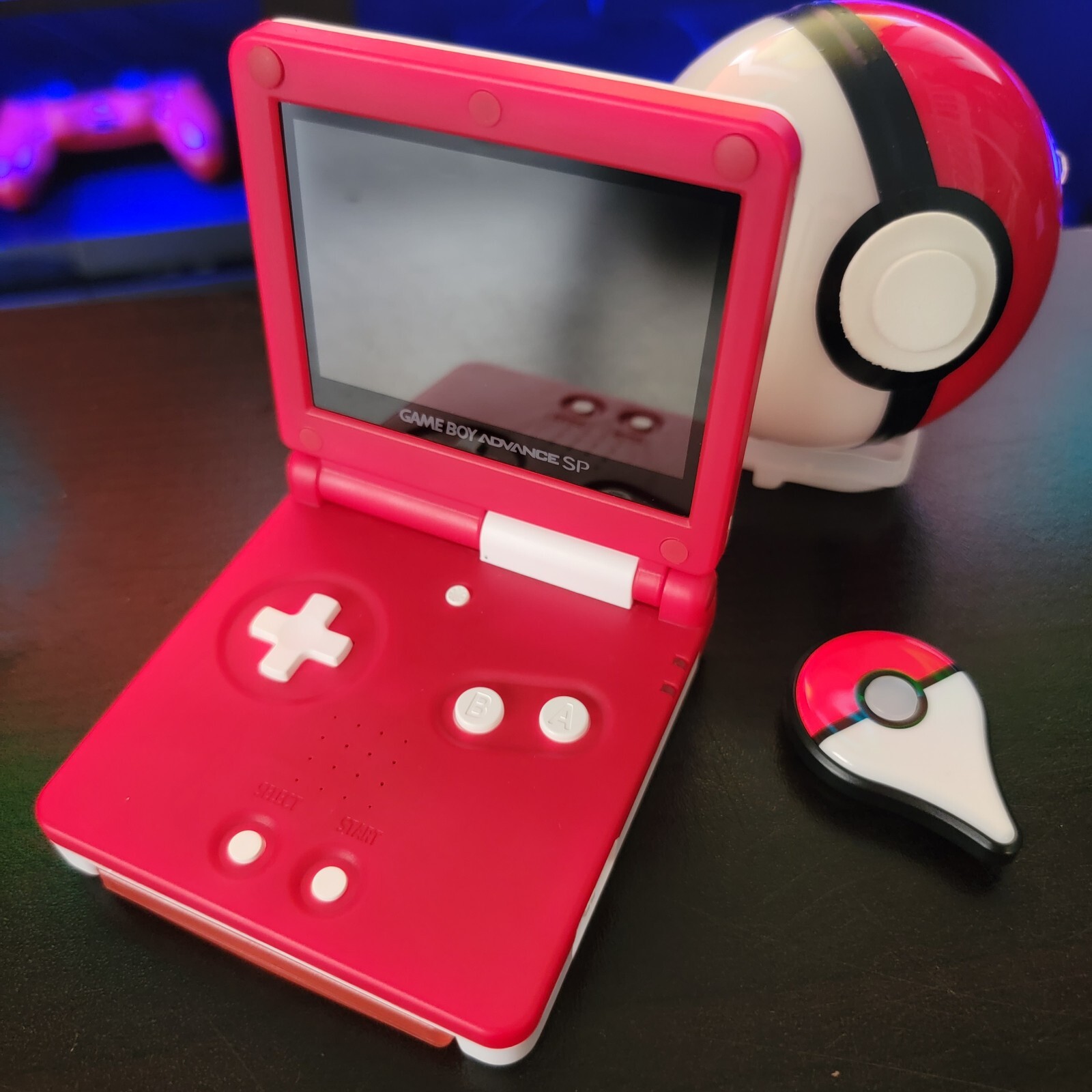 Nintendo Game Boy Advance SP AGS-001 Pokémon Pokeball Shell IPS Screen MOD