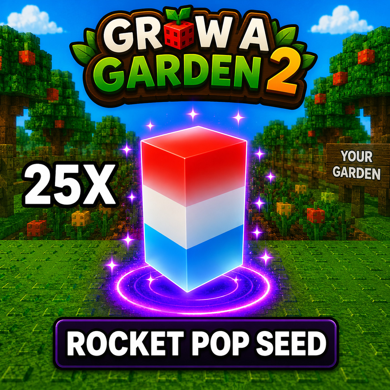 🪴Grow a Garden 2 Rocket Pop Seeds 25X ROCKET POP SEEDS