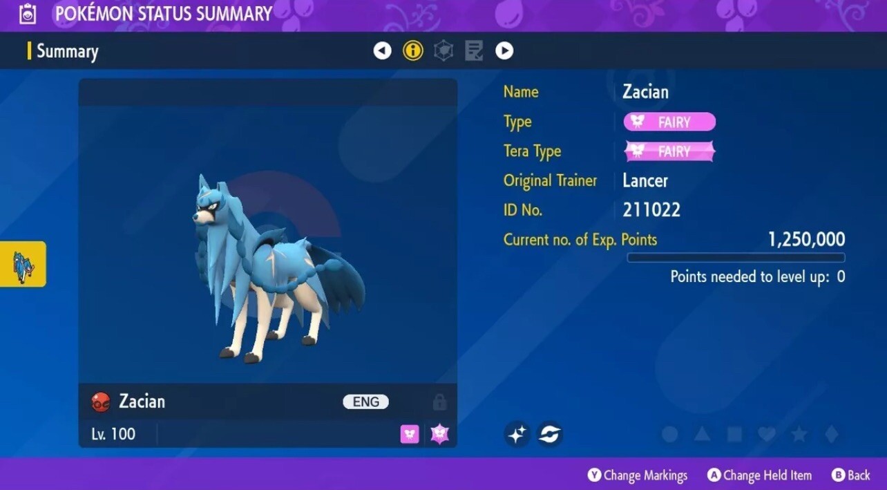GAMESTOP EVENT ⭐️ SHINY ZACIAN ⭐️ UNTOUCHED ✨ Pokemon Scarlet And Violet