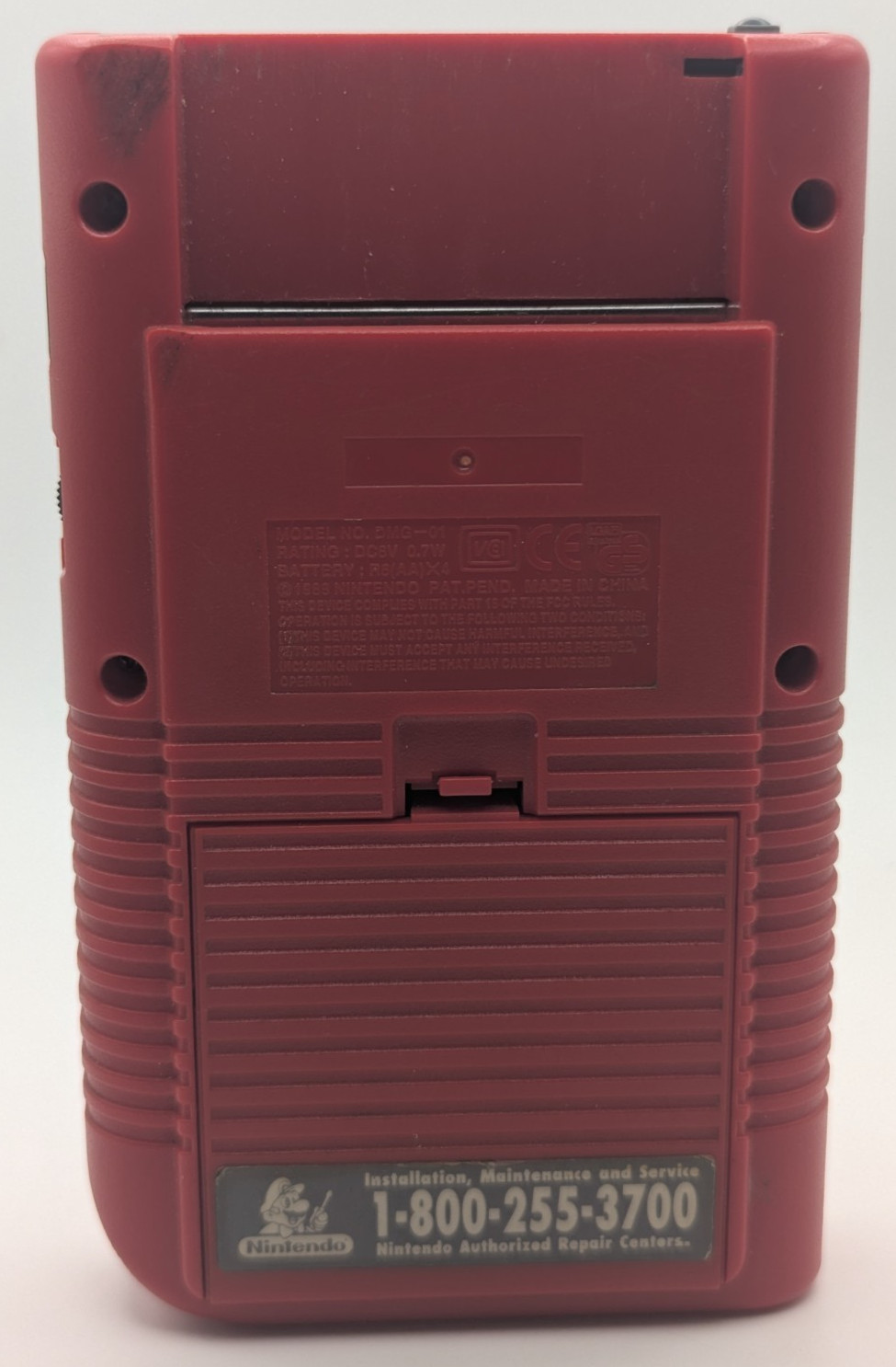 Nintendo Game Boy DMG-01 | Red “Play It Loud!” Original Console – Powers On