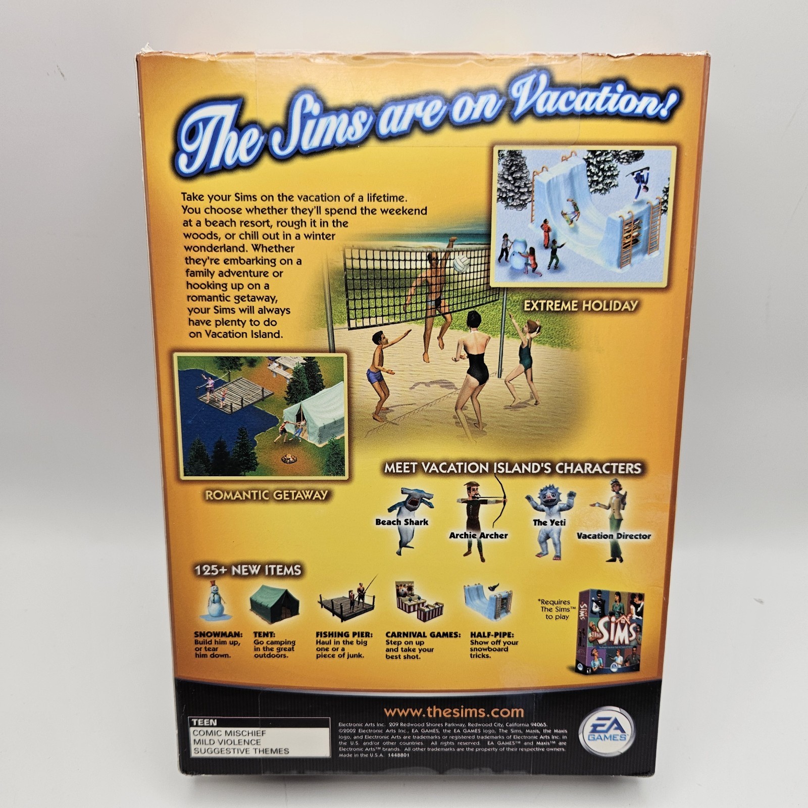 The Sims: Vacation Expansion Pack (PC, 2002) Brand New, Sticker Seals Intact