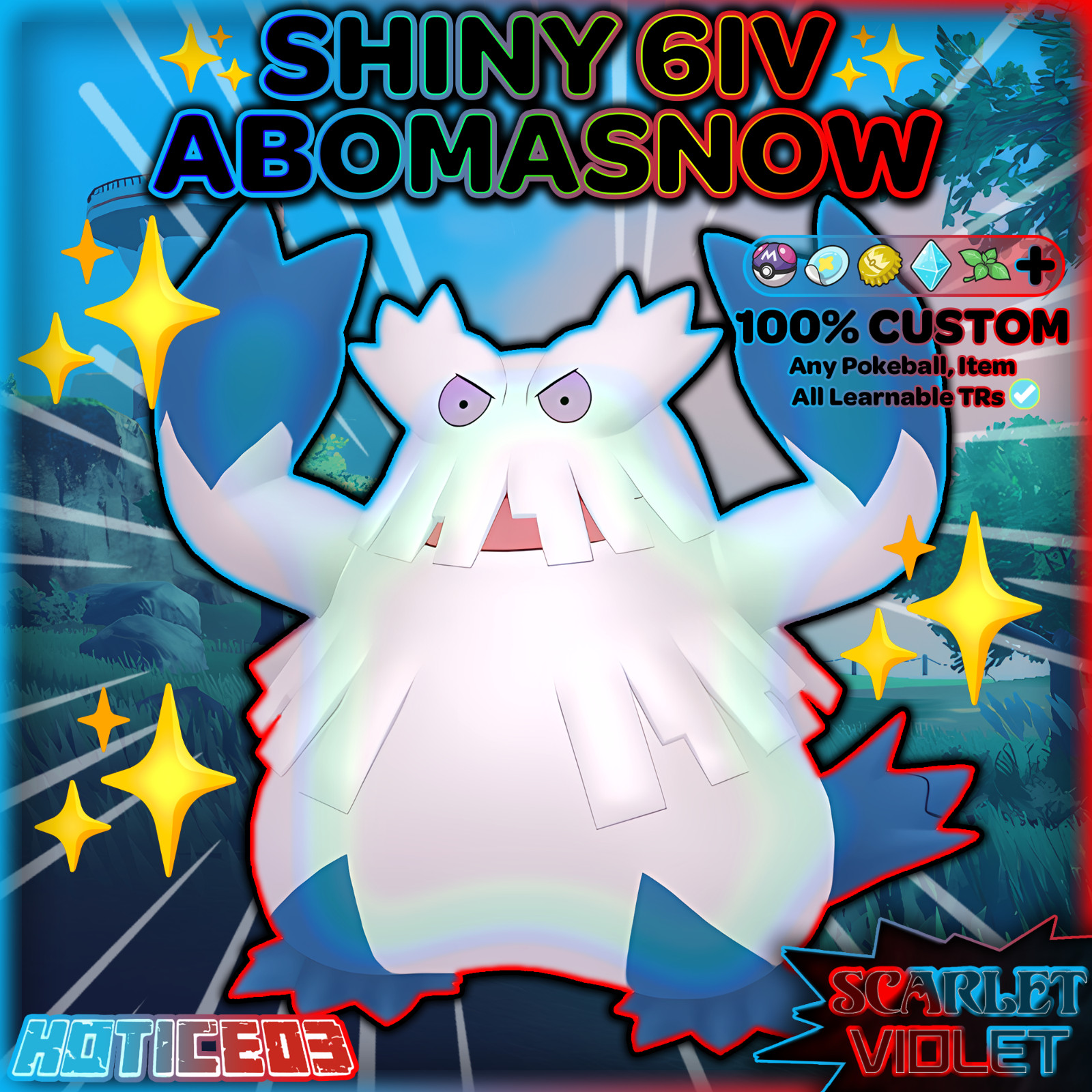 ✨ Shiny Abomasnow 6IV ✨ Pokemon Scarlet & Violet 🚀 Fast Trade 🚀