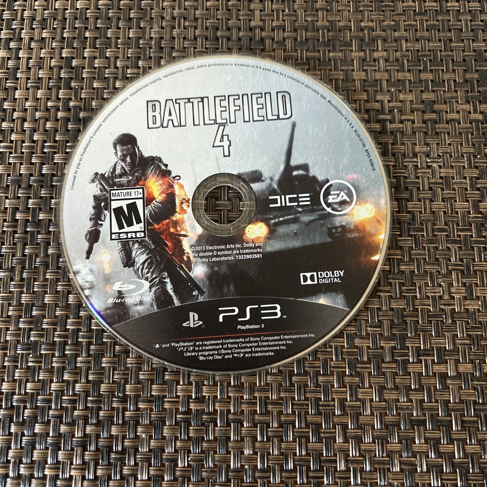 Battlefield 4 (Sony PlayStation 3, 2013) Disc Only TESTED