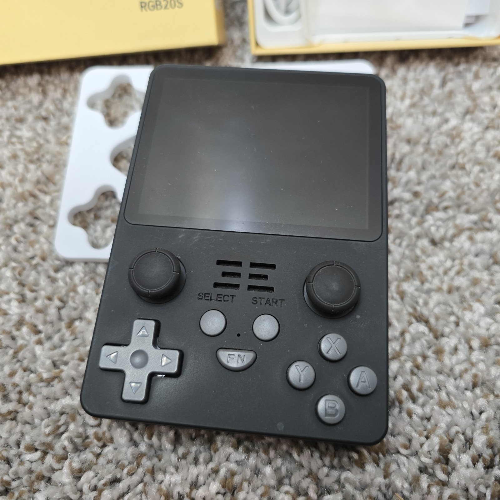 Powkiddy RGB20S Retro Handheld Emulator Game Console Black In Box