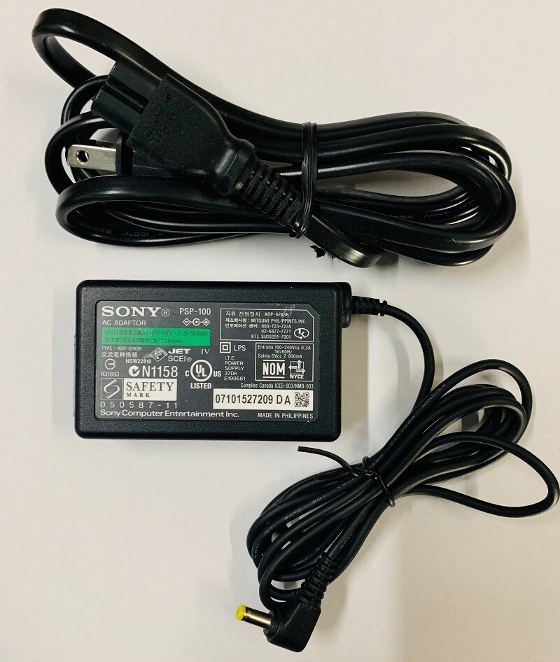 New Official Genuine OEM AC Adapter for Sony PSP 1000, 2000 & 3000 Wall Charger
