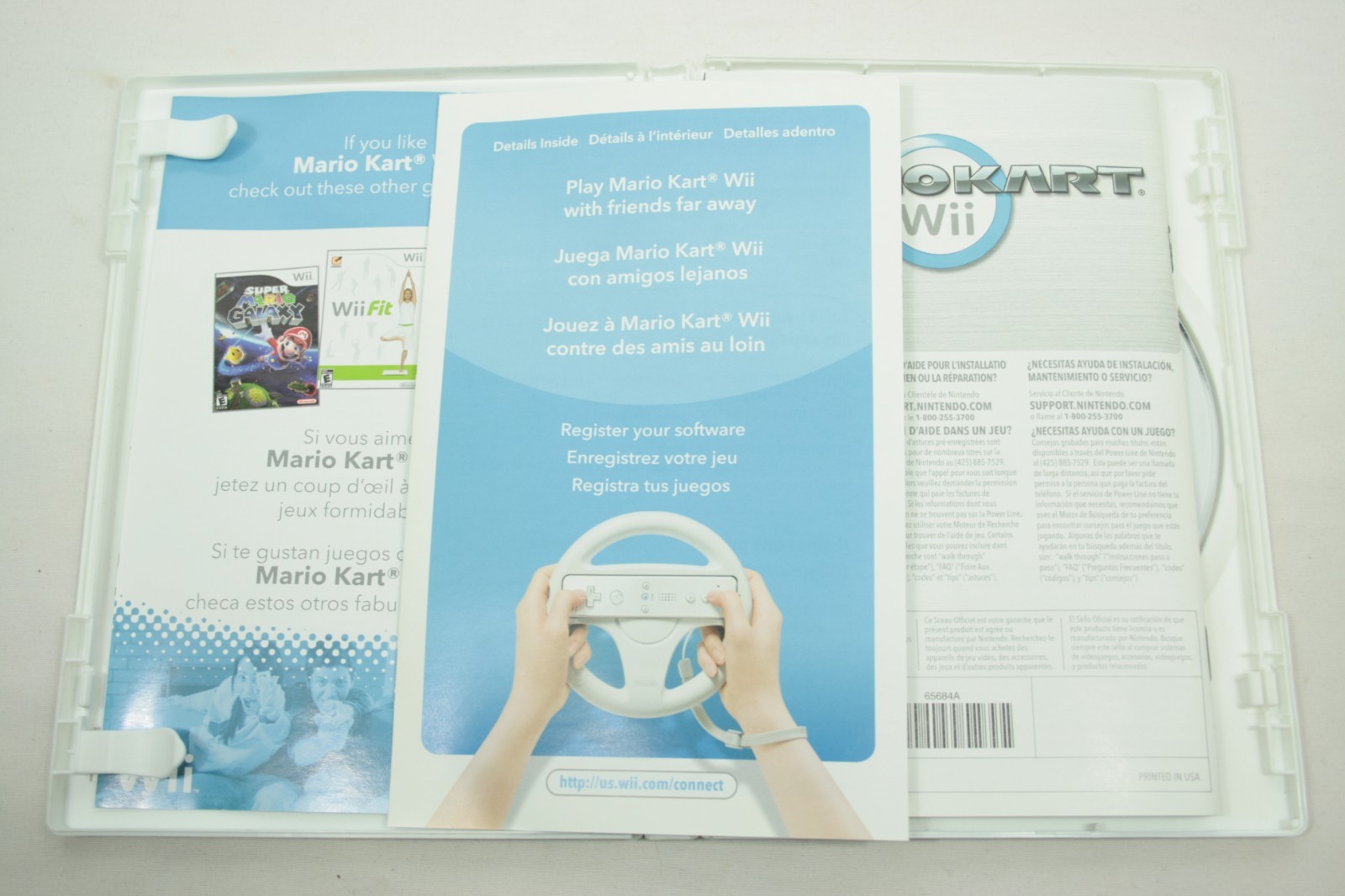 Mario Kart Wii Game CIB Nintendo Wii 2008 Complete with Manual Reg Card & Ad E