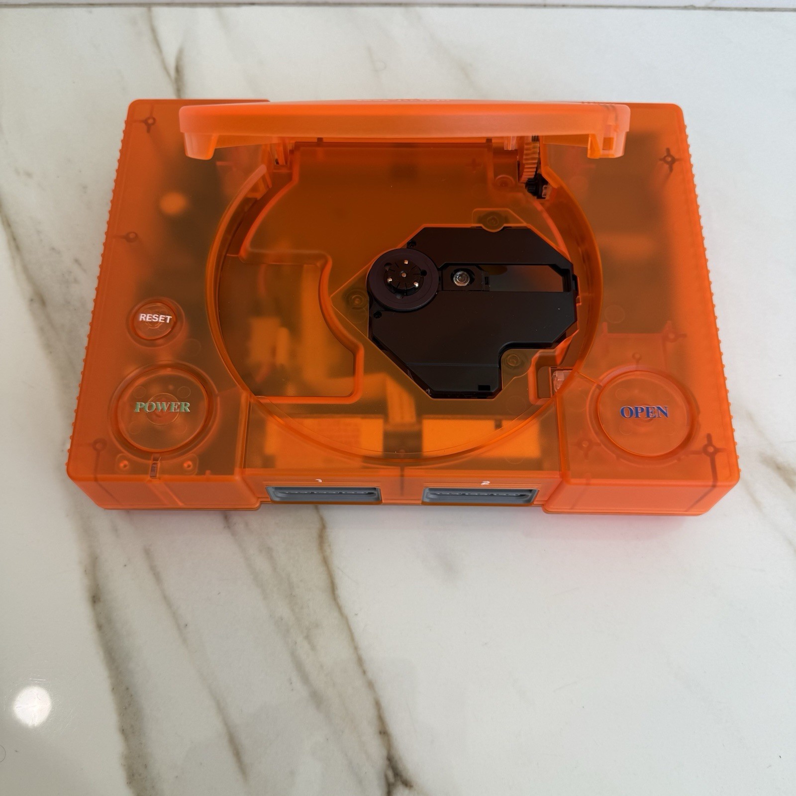Sony PlayStation 1 Console (SCPH-5501) Bundle – Transparent Orange Clear Shell