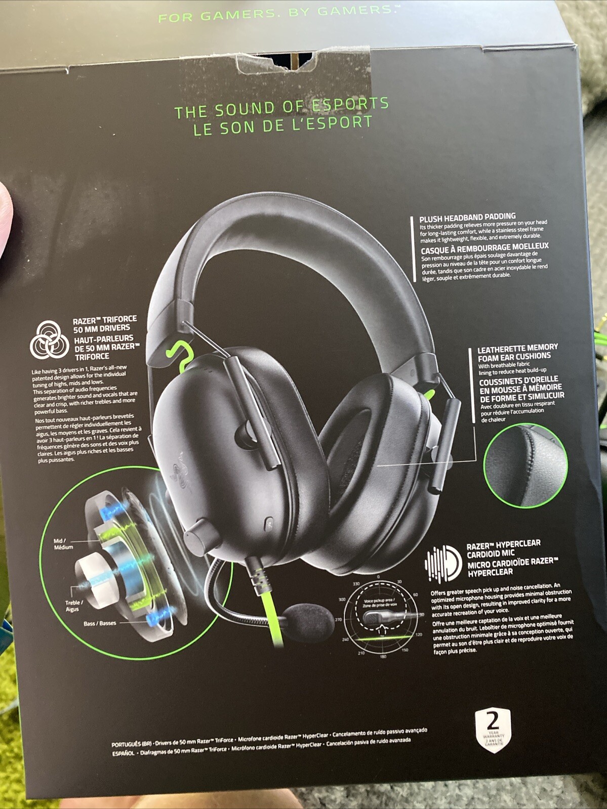 Razer Blackshark V2 X Black Over the Ear Gaming Headset