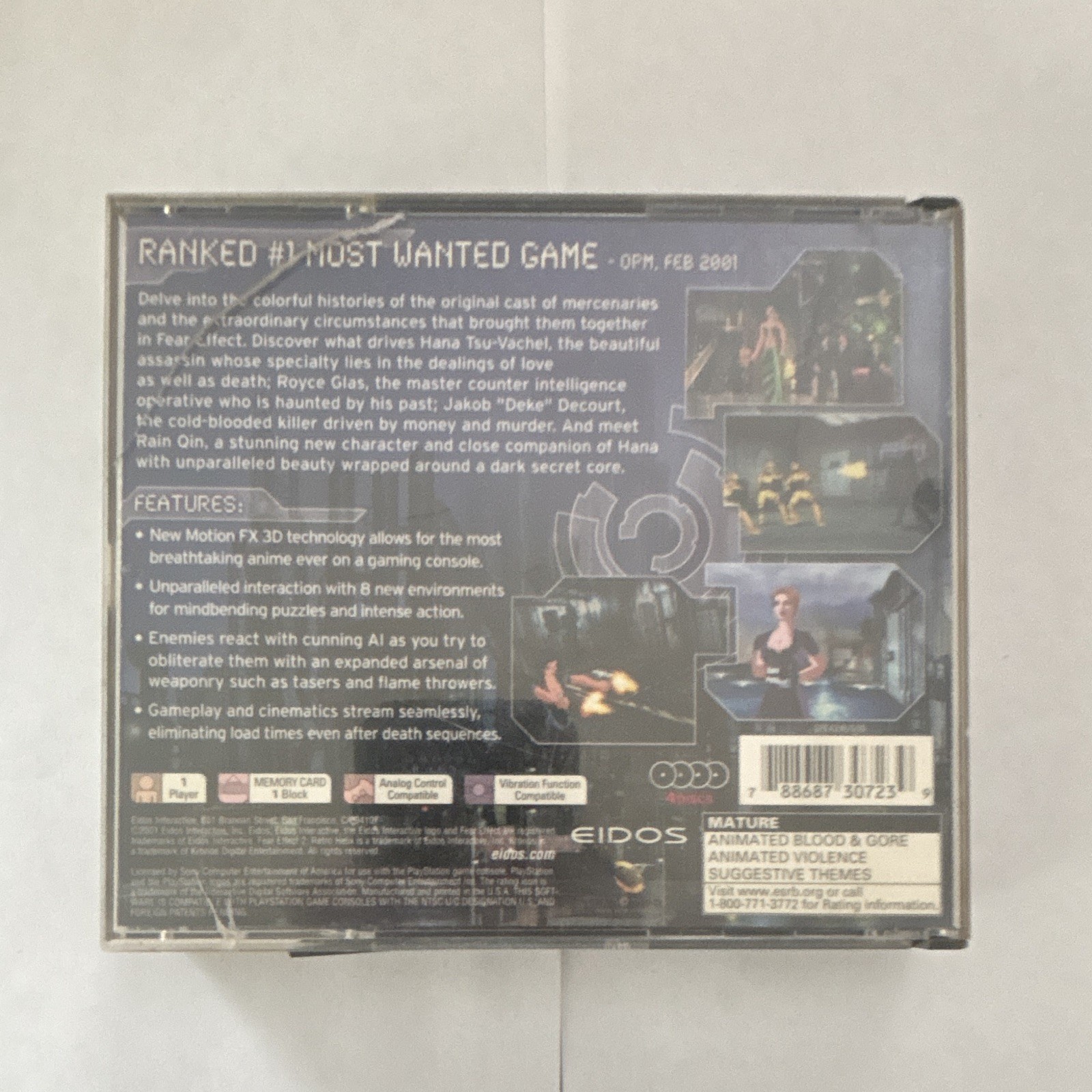 Eidos Interactive Fear Effect 2: Retro Helix PS1 Manual NTSC-U/C 2001 M