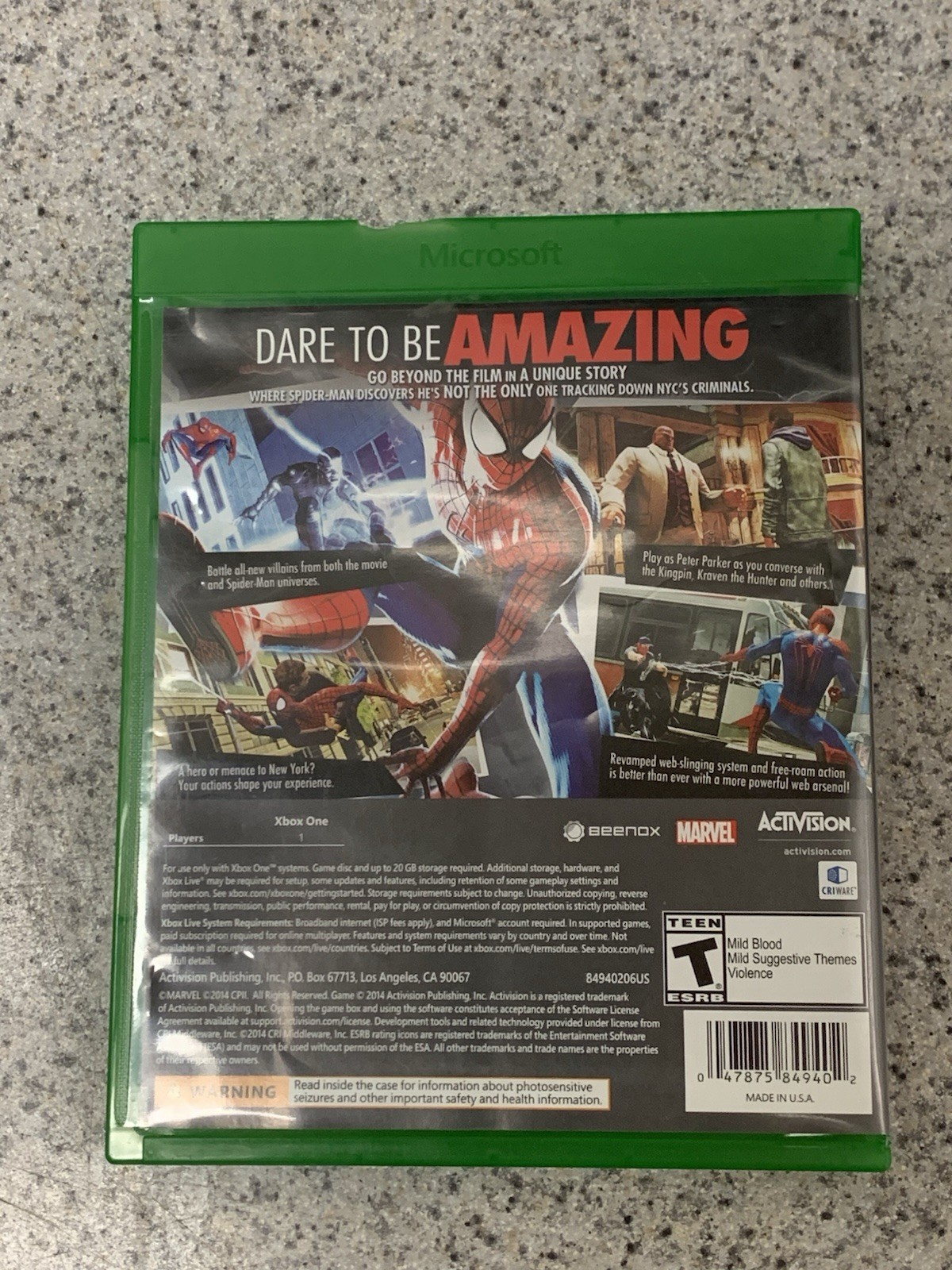 The Amazing Spider-Man 2 Xbox One Tested Working Great Condition Disc And Case