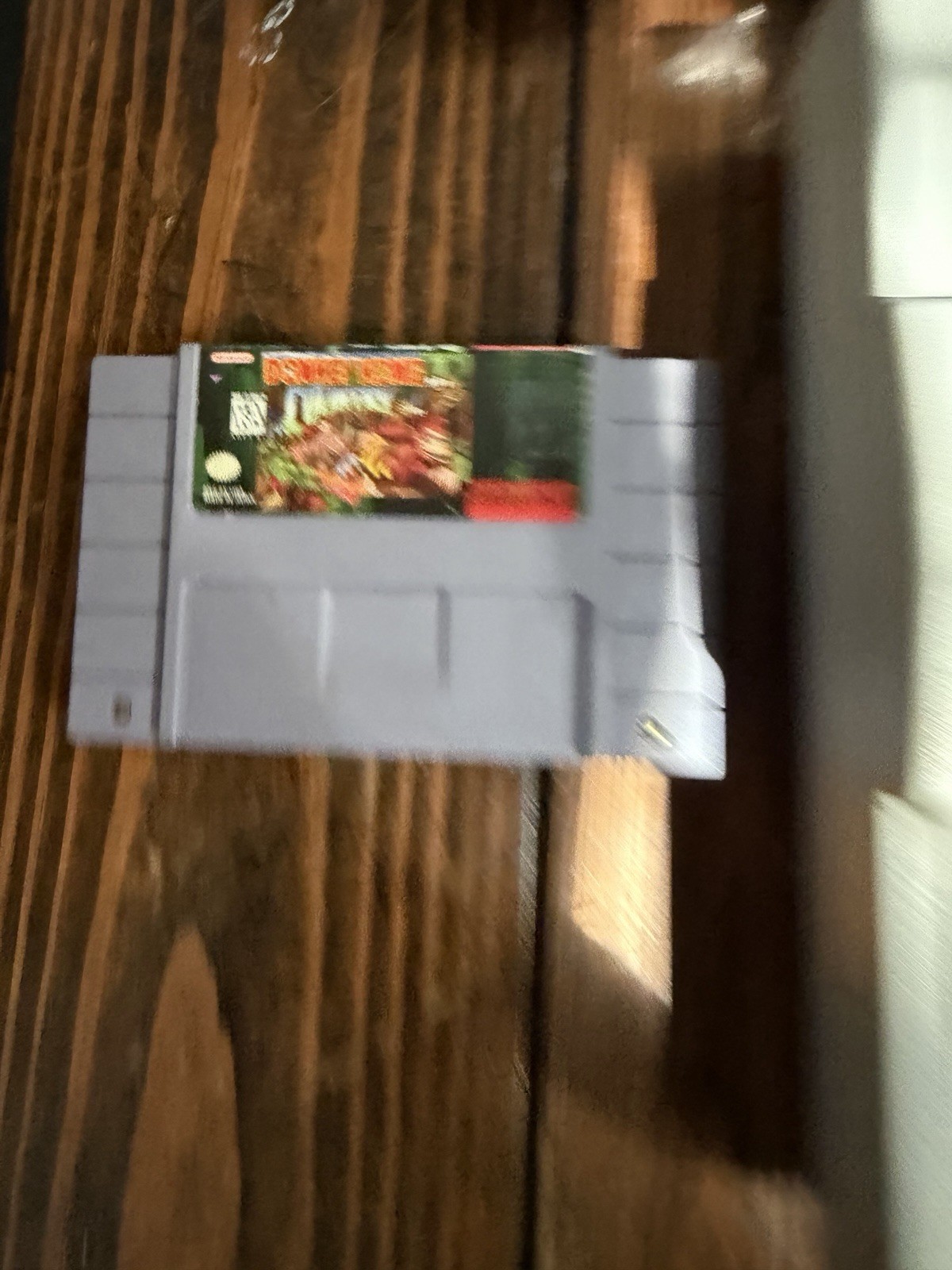 Nintendo Super Nintendo SNES Gray Console w/ 2 Controllers AV Cables Donkey Kong