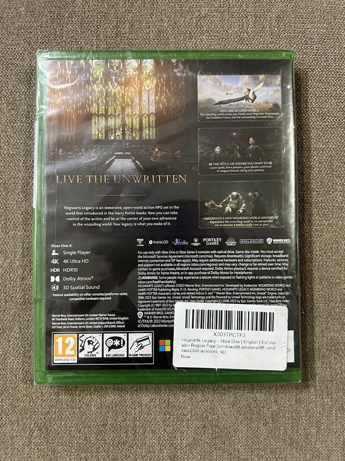Portkey Hogwarts Legacy – Xbox One Harry Potter PEGI 12, EU Version Region Free