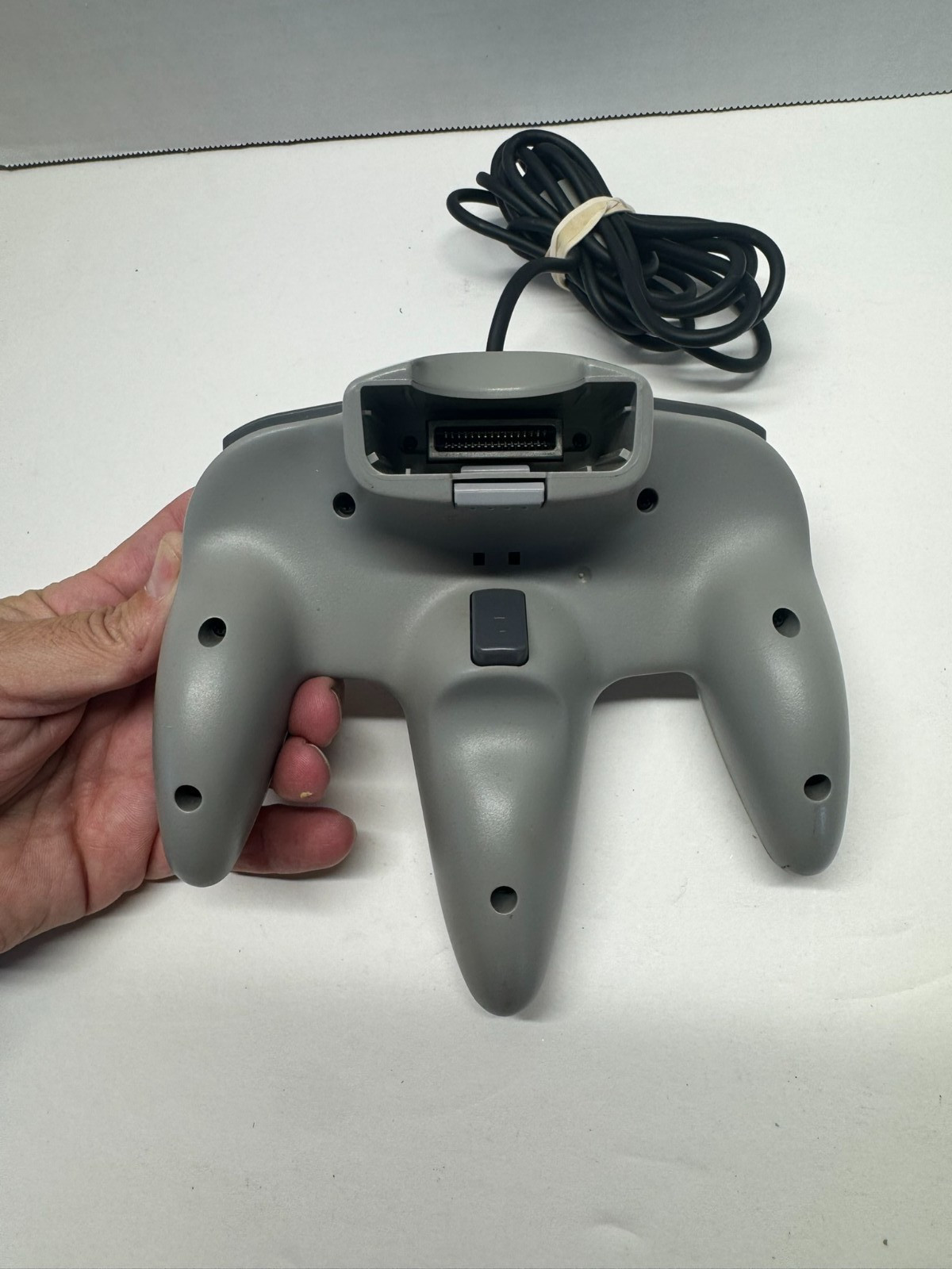 Nintendo 64 Solid Gray Controller w/Transfer Pack Tested & Working Tight Stick