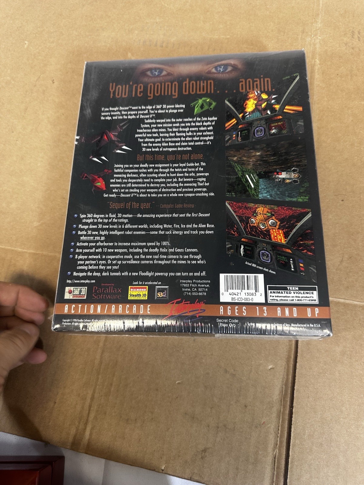 Descent II, 1996, Big Box, New & Sealed