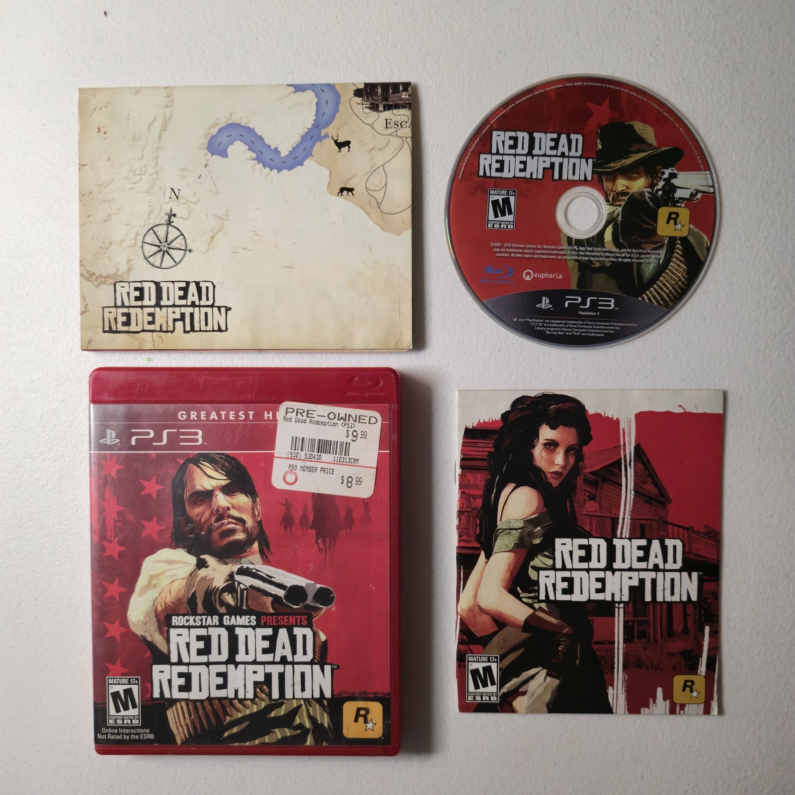 Red Dead Redemption Greatest Hits PS3 Video Game Multiplayer Western Rock Star