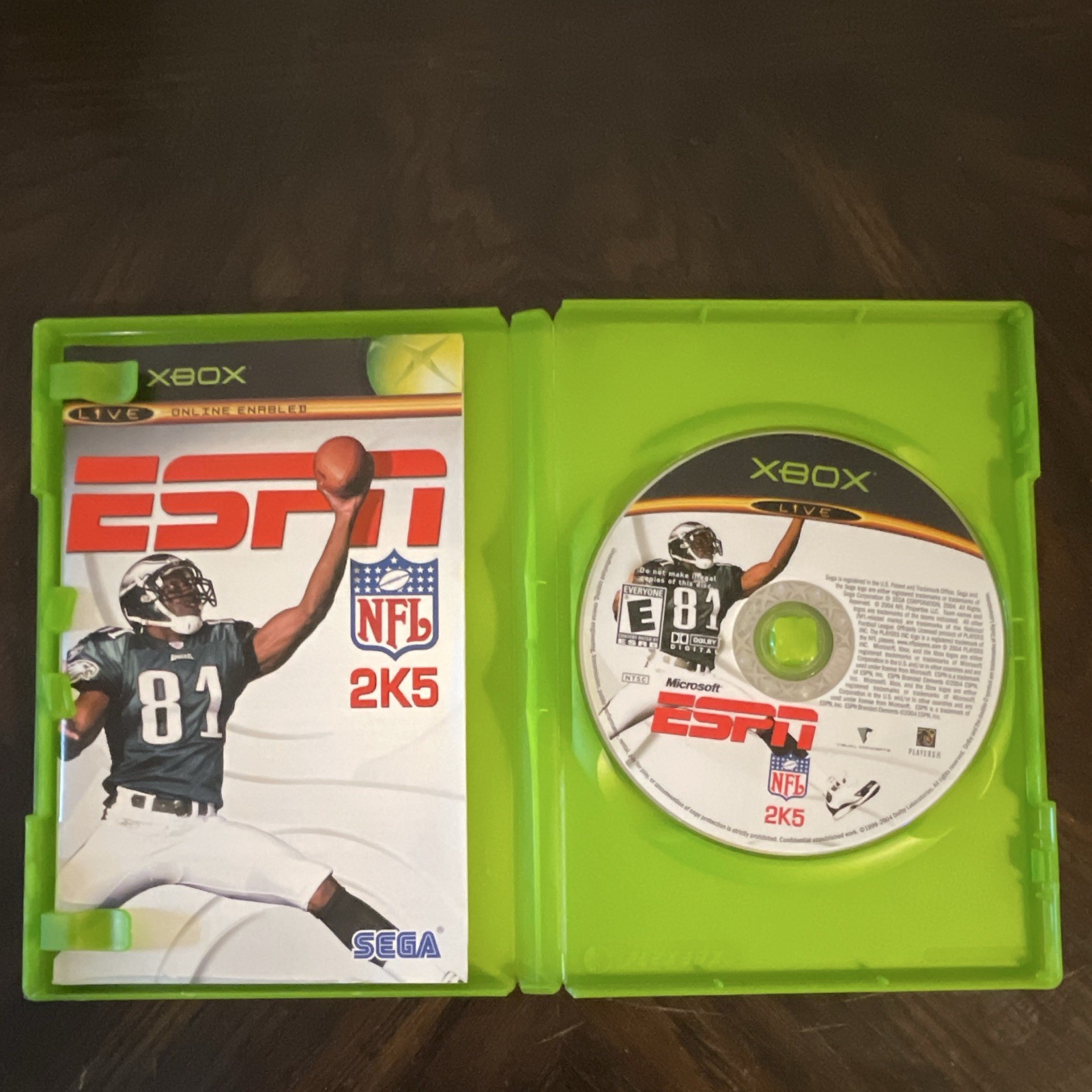 SEGA ESPN NFL 2K5 Microsoft Xbox NFL 2K Series Online Playability E