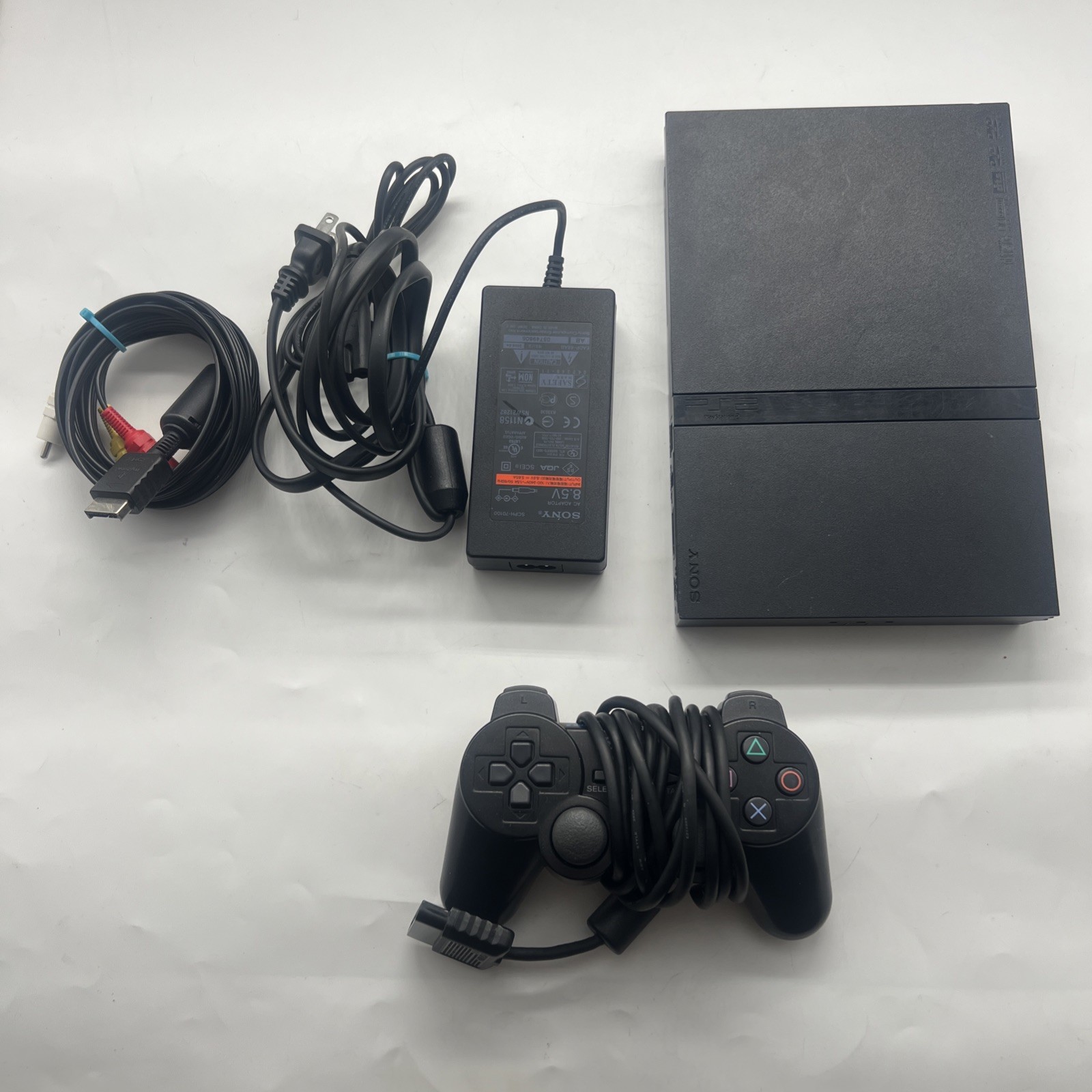 Sony PlayStation 2 PS2 Slim SCPH-75001 Console System OEM Bundle – Tested