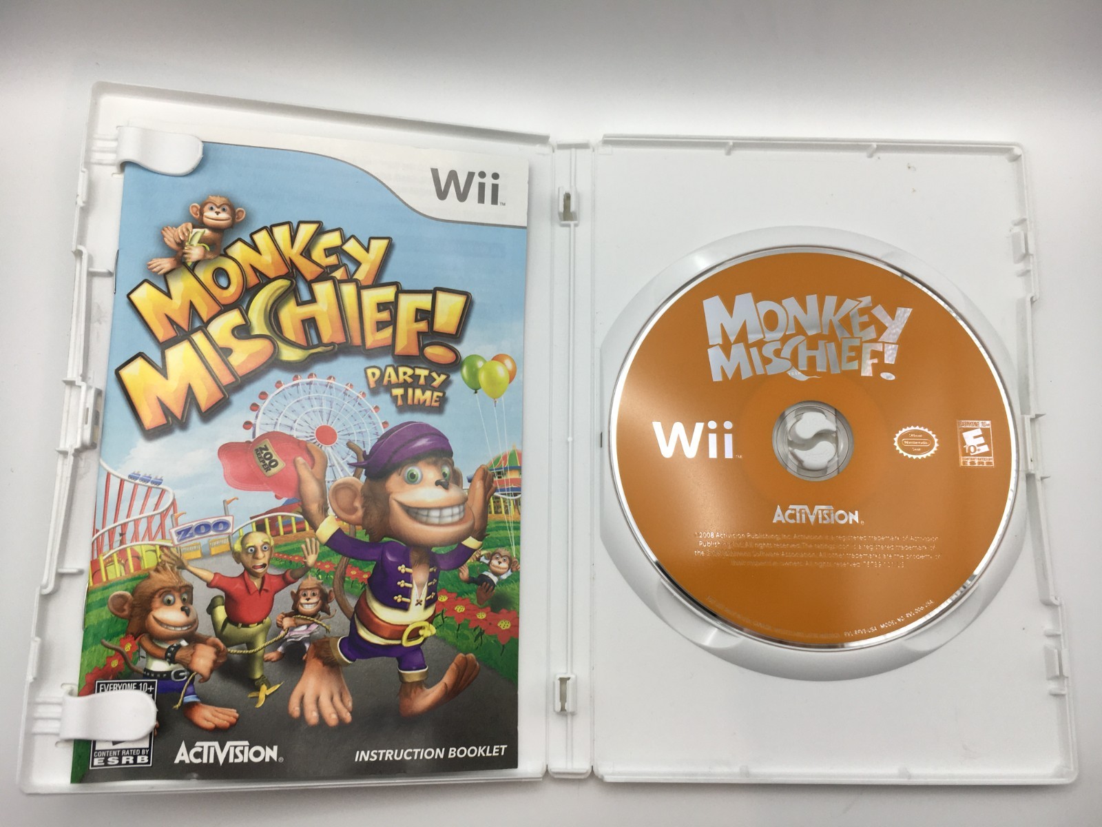 Nintendo Wii 2008 – Monkey Mischief: Party Time w/ Box & Manual (Works)