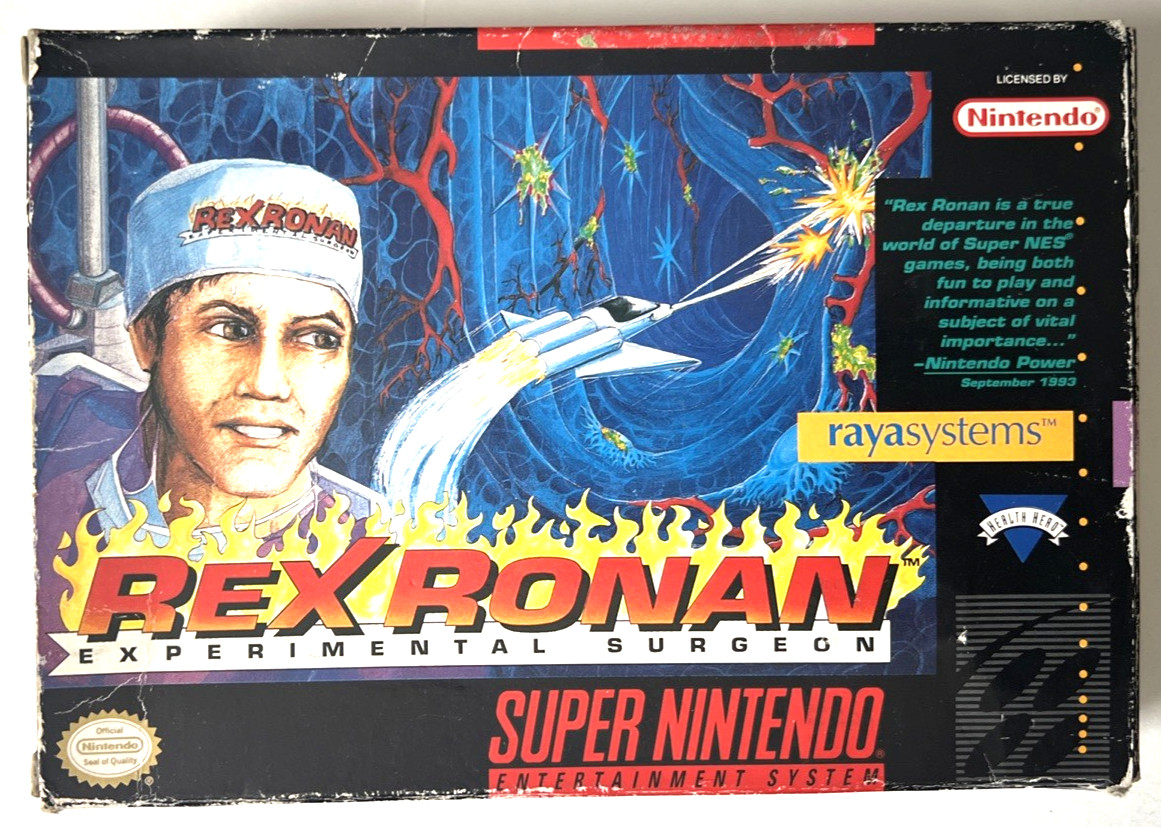 Rex Ronan Experimental Surgeon SNES Super Nintendo Complete CIB Tested