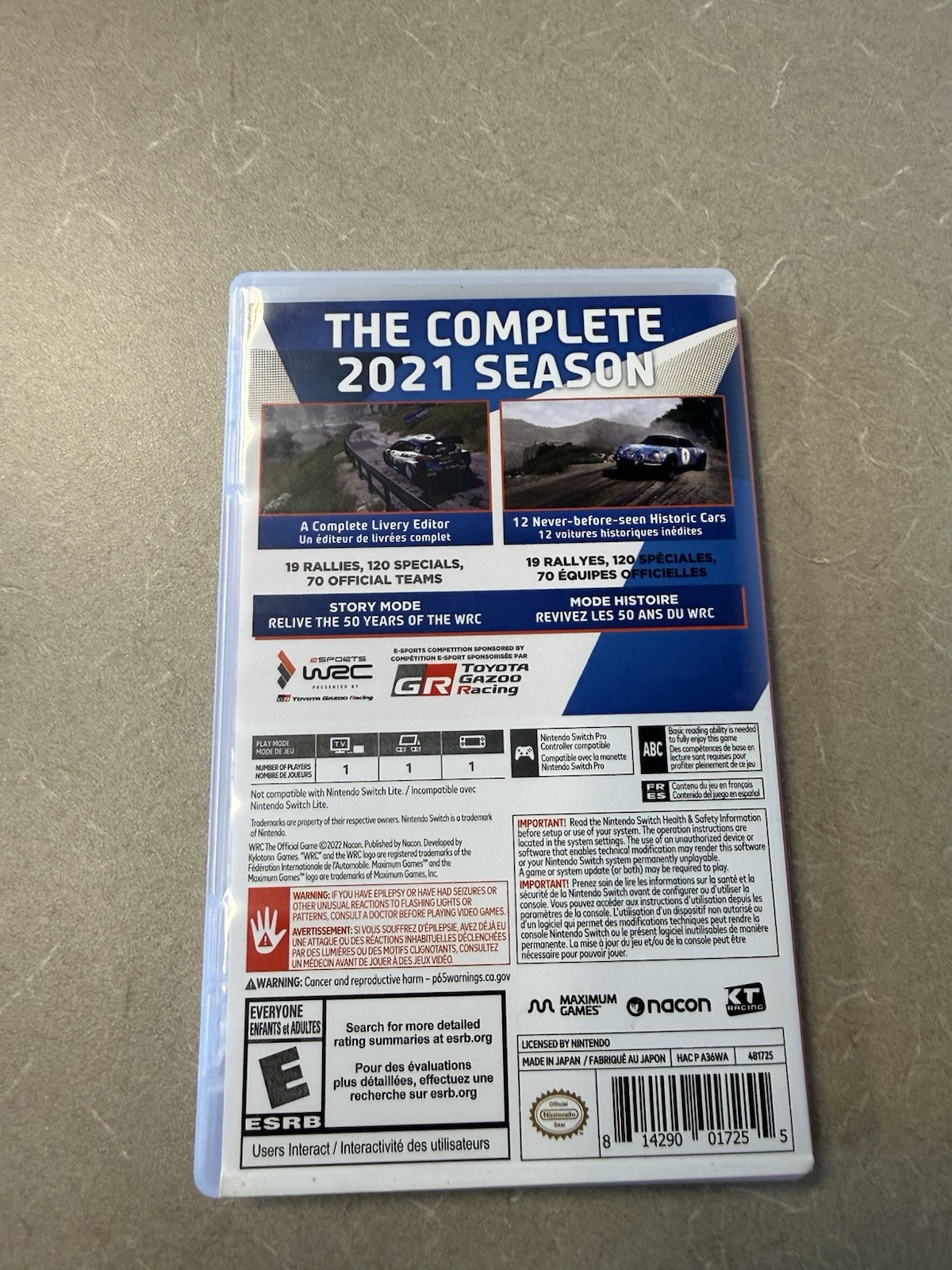 WRC 10 the Official Game for Nintendo Switch