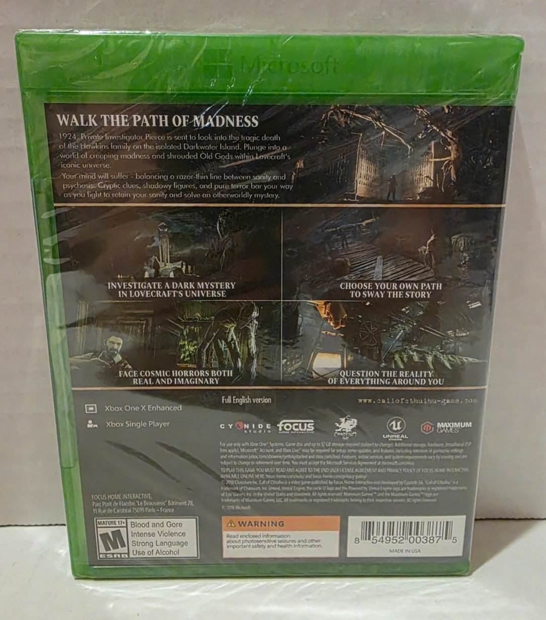 Xbox One – Call of Cthulhu Brand New Factory Sealed