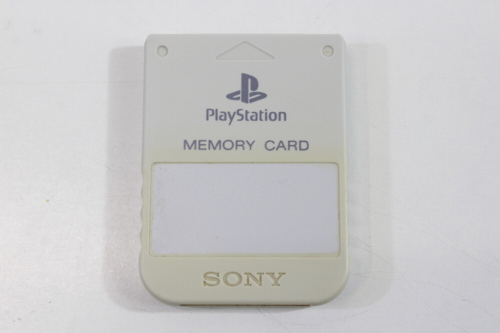 Official SONY PlayStation 1 OEM Memory Card for PS1 Console Light Gray Discolor