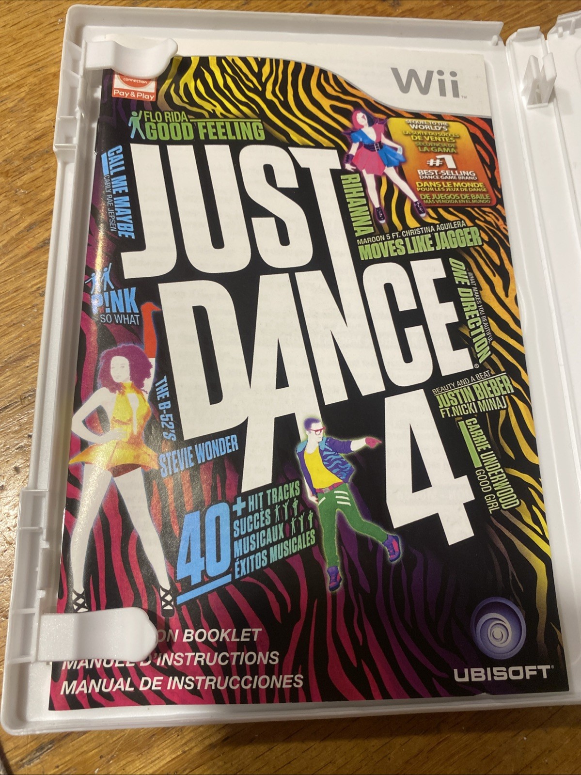 Just Dance 4 (Nintendo Wii, 2012) Case And Manual Only