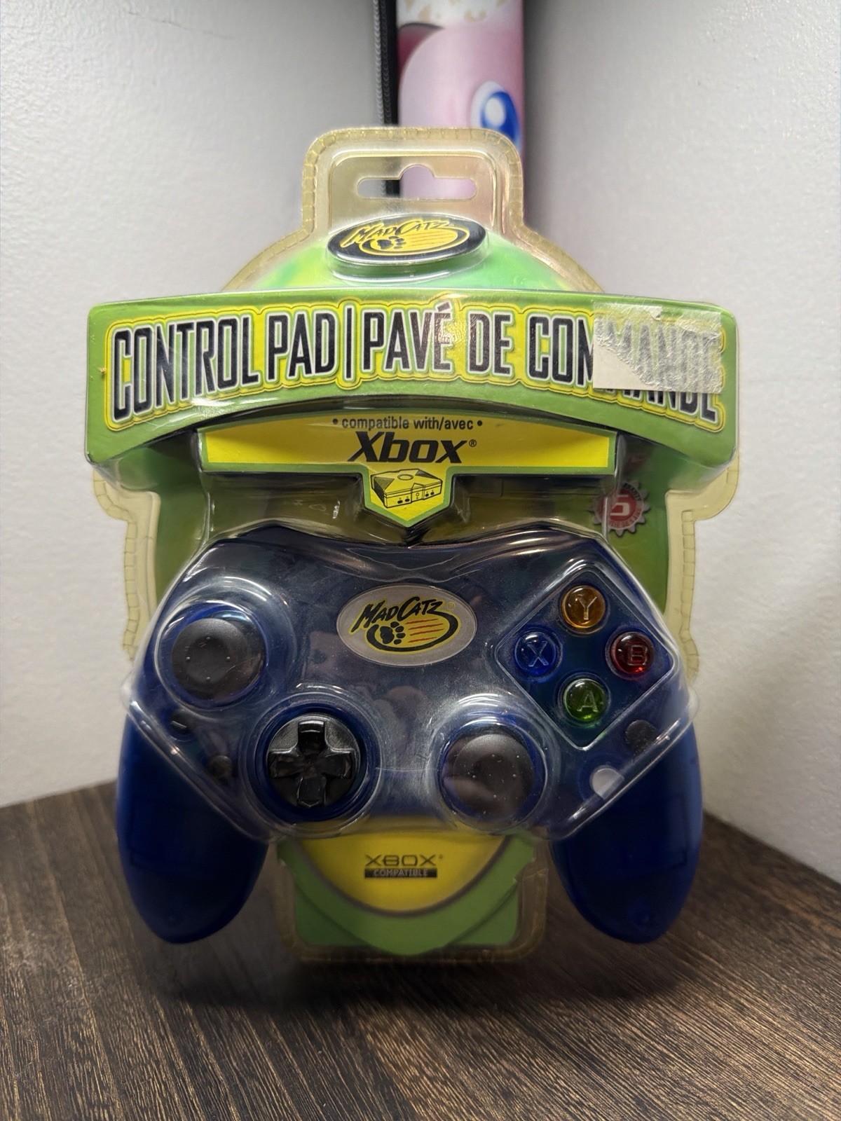 Mad Catz Original Xbox Controller NEW SEALED Clear Blue Control Pad Compatible