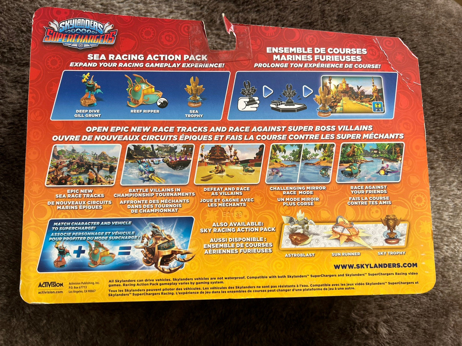 Skylanders Supercharger Sea Racing Action Pack Gill Grunt Sea Trophy Reef Ripper