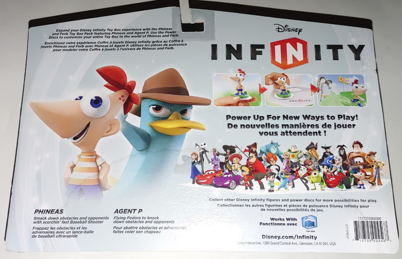 Disney Infinity Phineas And Ferb 2-Pack with Phineas & Agent P New