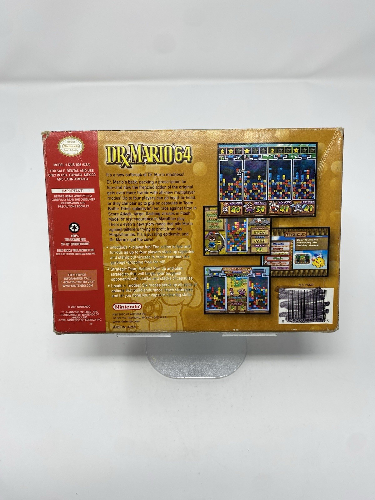 Dr. Mario 64 N64 Game Box Manual Complete Authentic Nintendo