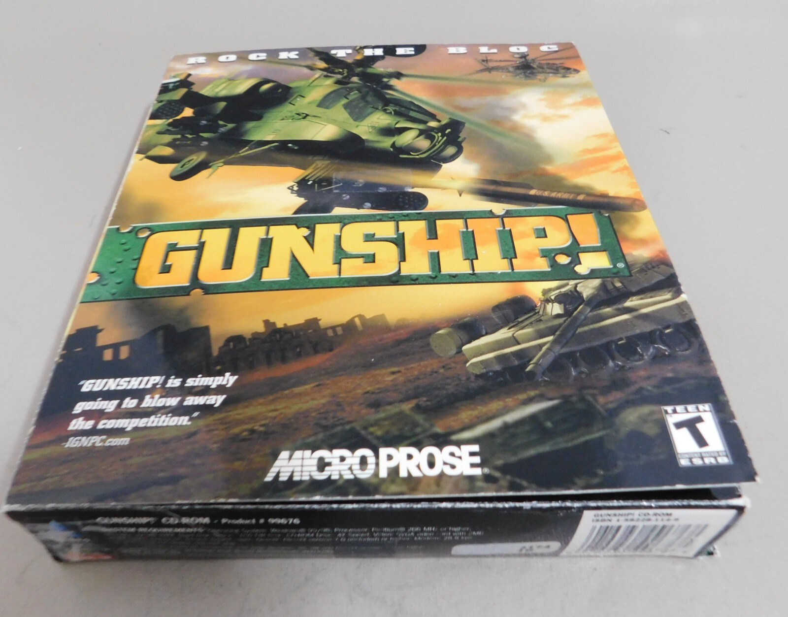 GUNSHIP! PC Big Box Attack Helicopter Simulation Game 2000 Micro Prose Complete