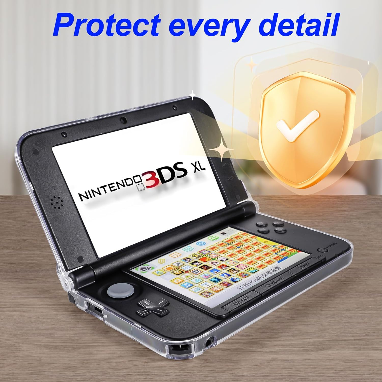 3DS XL Case – Ultra Clear Crystal Transparent Hard Shell Protective Case Cover S
